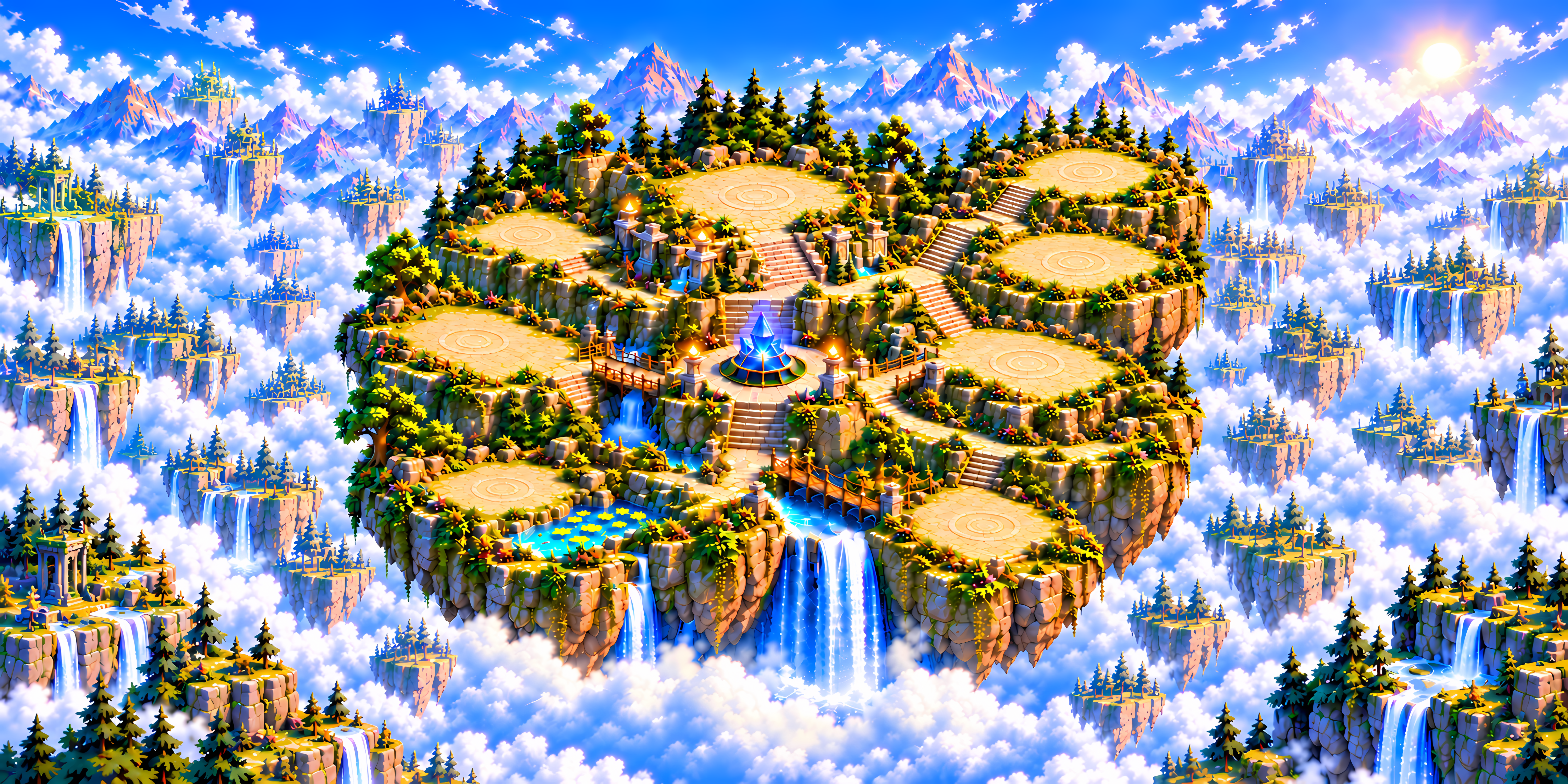 Slab Raiders floating island panorama